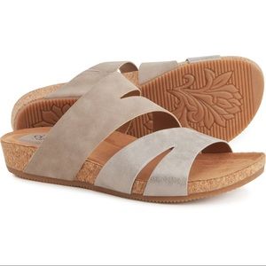 NIB EuroSoft by Sofft “Gracie” slide sandal, silver/grey, size 7.5